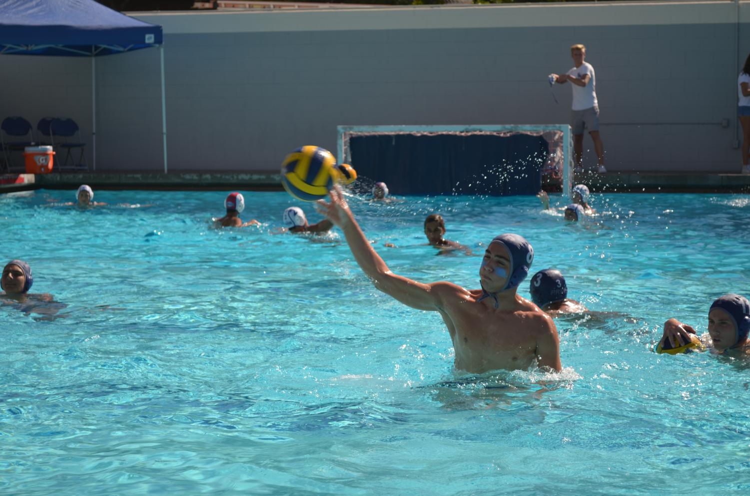 Shant Armenian '20 takes a shot at the goal.