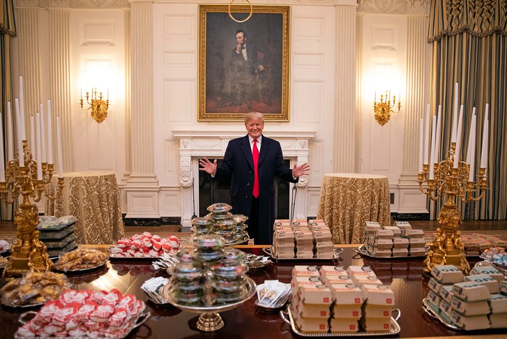 The Art of the Deal: President Trump Sponsors Greasy Fast Food Feast
